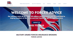 Desktop Screenshot of forcesadvice.com
